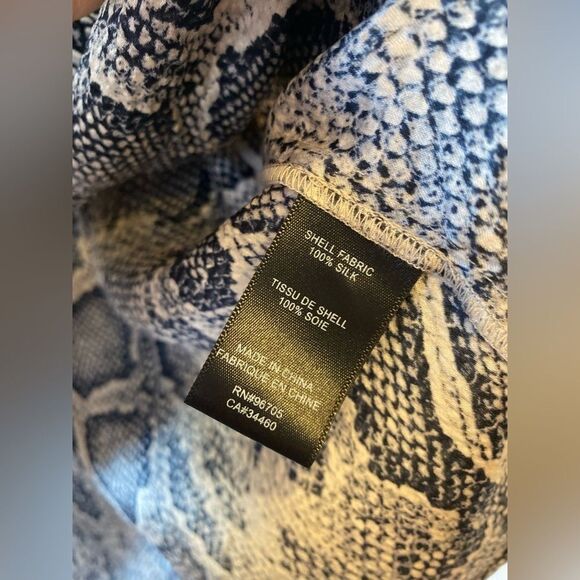Rebeca Taylor 100% Silk Snake Animal Print Blouse Size 2 - Picture 5 of 6